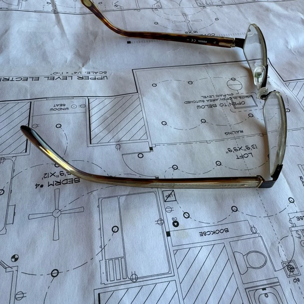 Fossil Semi-Rimless Eye‎ Glasses FOS6045 Matte Brown